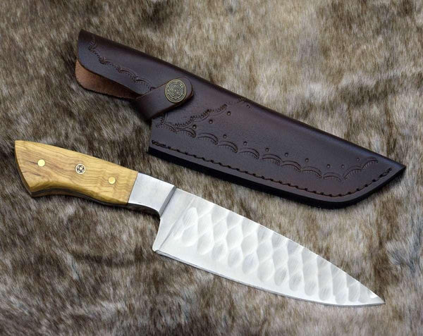 Increda Damascus Chef Knife with Olive Wood Handle - Gifts for You 'n Me