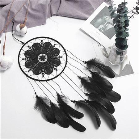 Indian Style Dreamcatcher Handmade Wind Chimes Hanging Pendant Dream Catcher For Bedroom Home Wall Art Hangings Decorations Feather Flowers Dream Catchers For Girls Kids Nursery Bedroom Wall Decor Festival Gift