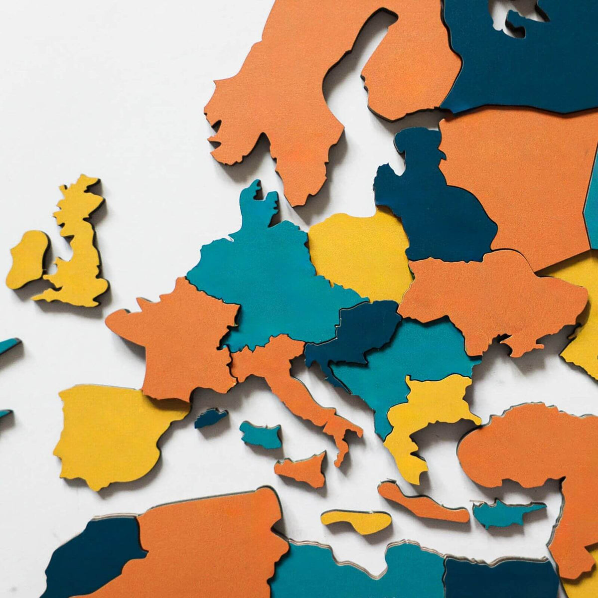 3D Luminous Colored Wooden World Map Indie