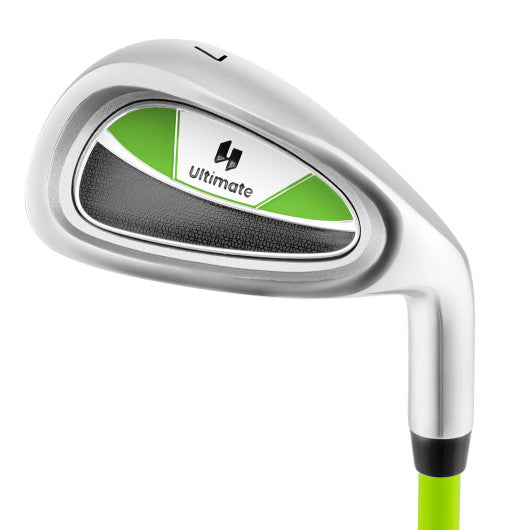 Individual Gold Club for Boys and Girls with Fiberglass Shaft and Headcover-Green
