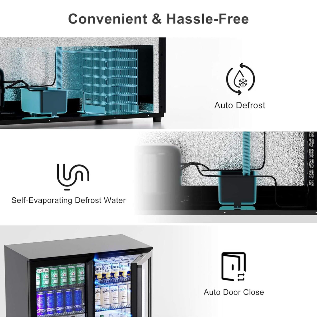 Industrial Freestanding Undercounter Beverage Refrigerator (SAK84019)