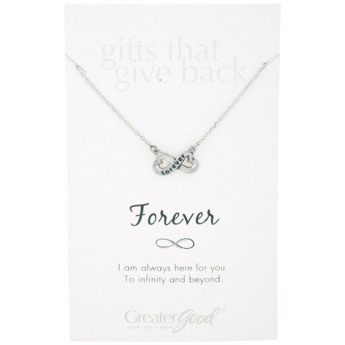 Infinite Strength of Love Pewter Necklace