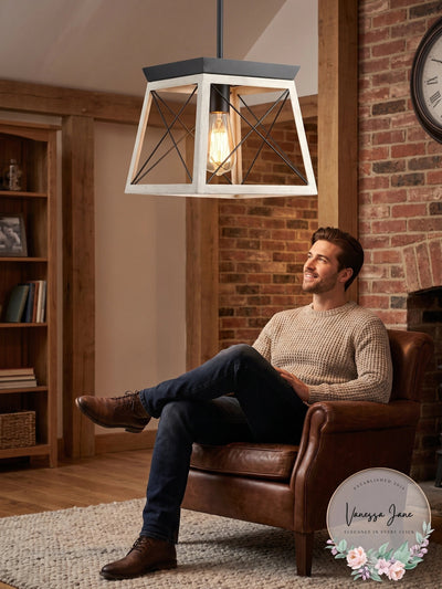 Progress Lighting Briarwood Collection 1-Light Graphite Pendant