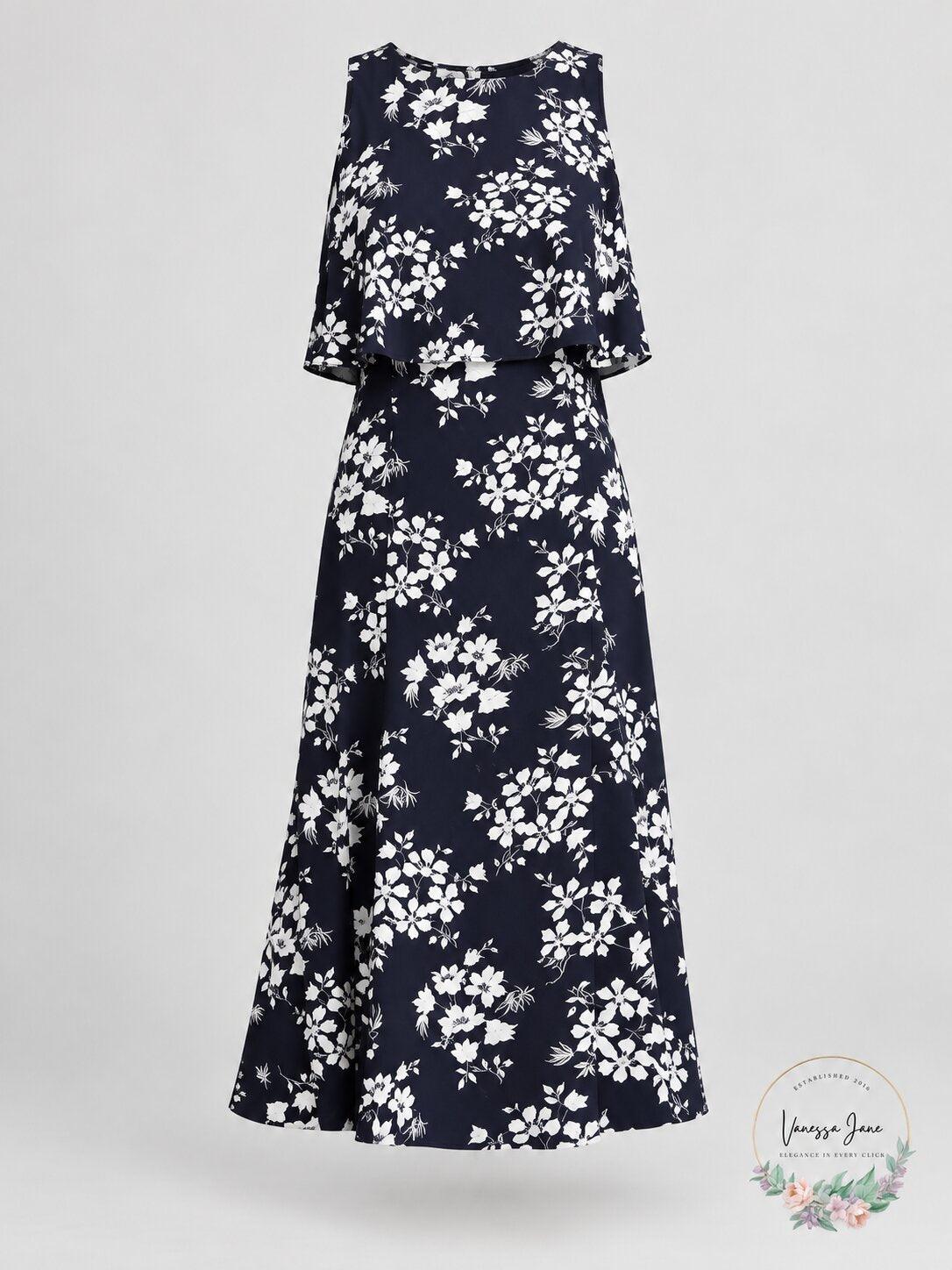 American Living Plus Floral-Print A-Line Dress, Size 18