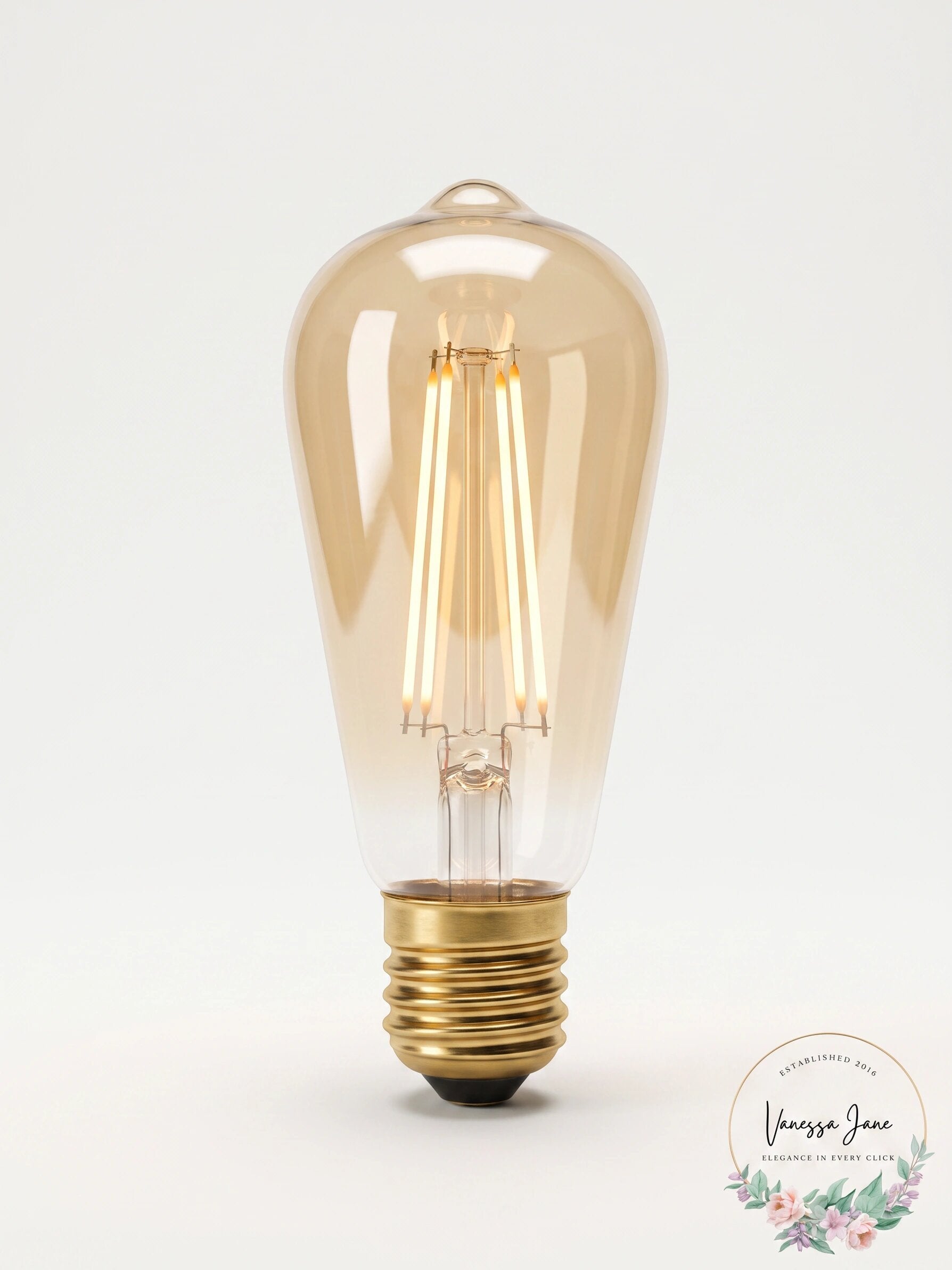 4 Pack Globe Lighting 60-Watt Equivalent ST19 Vintage Edison LED Light Bulb