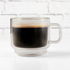Insulated Double-Wall Glass Coffee Tea Hot or Cold Beverage Mug 2 Piece Set 350ml, Barista