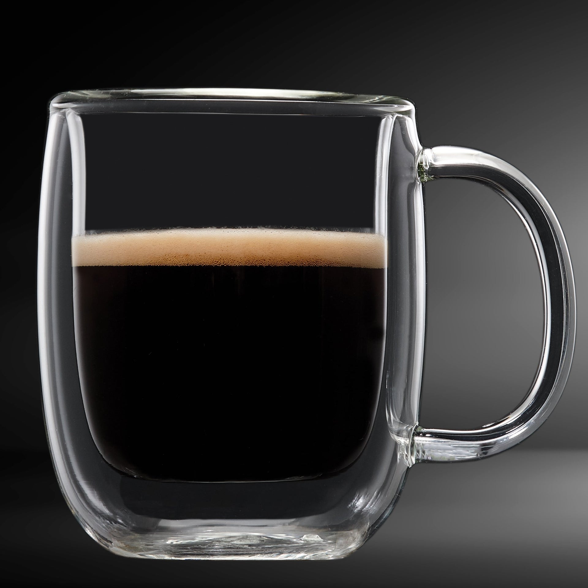 Insulated Double-Wall Glass Coffee Tea Hot or Cold Beverage Mug 4 Piece Set 80ml, Barista
