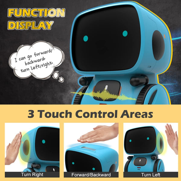 Interactive Smart Robotic Toy for Kids: Touch Sensor, Voice Control, Speech Recognition, Singing, Dancing, Repeating, and Recording. Ideal for Boys and Girls Aged 3-8 ebasketonline
