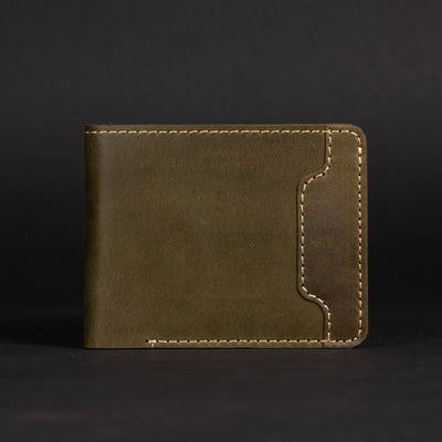 The Keystone Wallet - Olive Green Full-Grain Leather Wallet