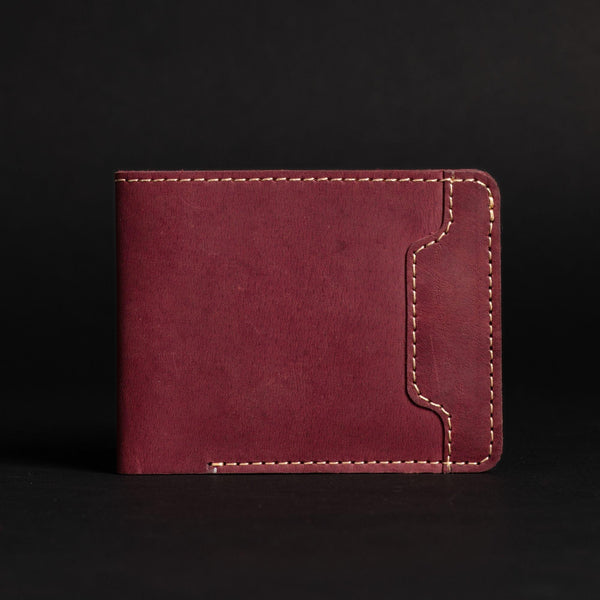 The Keystone Wallet - Burgundy Full-Grain Leather Wallet