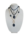 Iolite and Sodalite Layer Necklace set