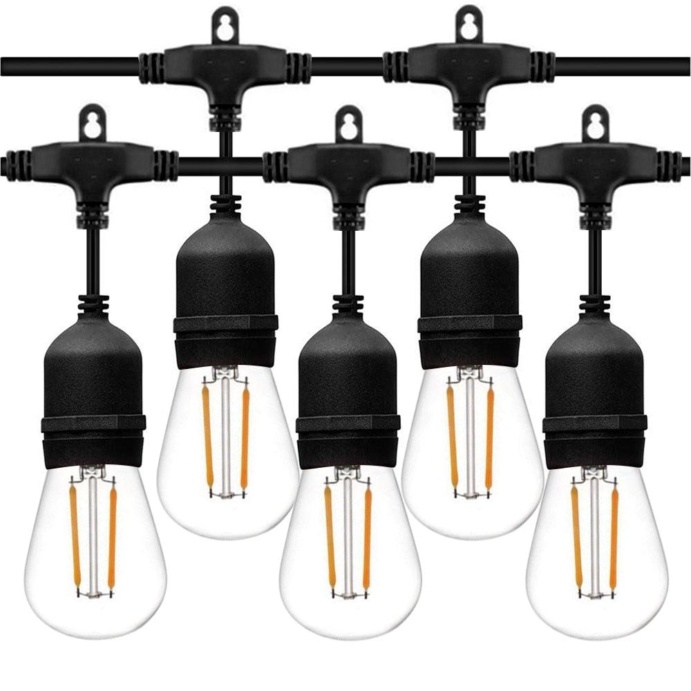 IP65 LED String Lights Retro Edison Filament Bulb Bright Daylight White Antique LED Filament Bulbs For Party Outdoor Garden Holiday Wedding Light String
