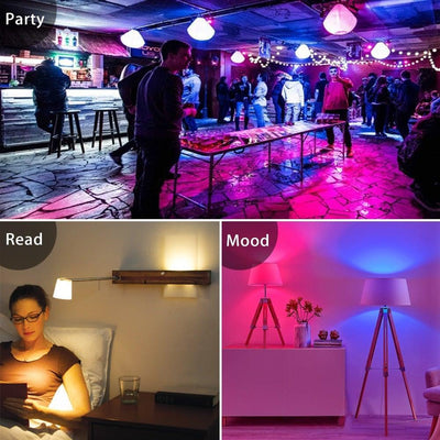 IR Remote Control LED RGB Bulb Lamp B22 AC85-265V 5W 10W 15W RGB + White 16 Color LED Lamp Home Decoration Interior Spot Light LED Color Changing Light Bulb with Remote Control,10W E26 RGB+Daylight White LED Bulbs Dimmable with Memory Function