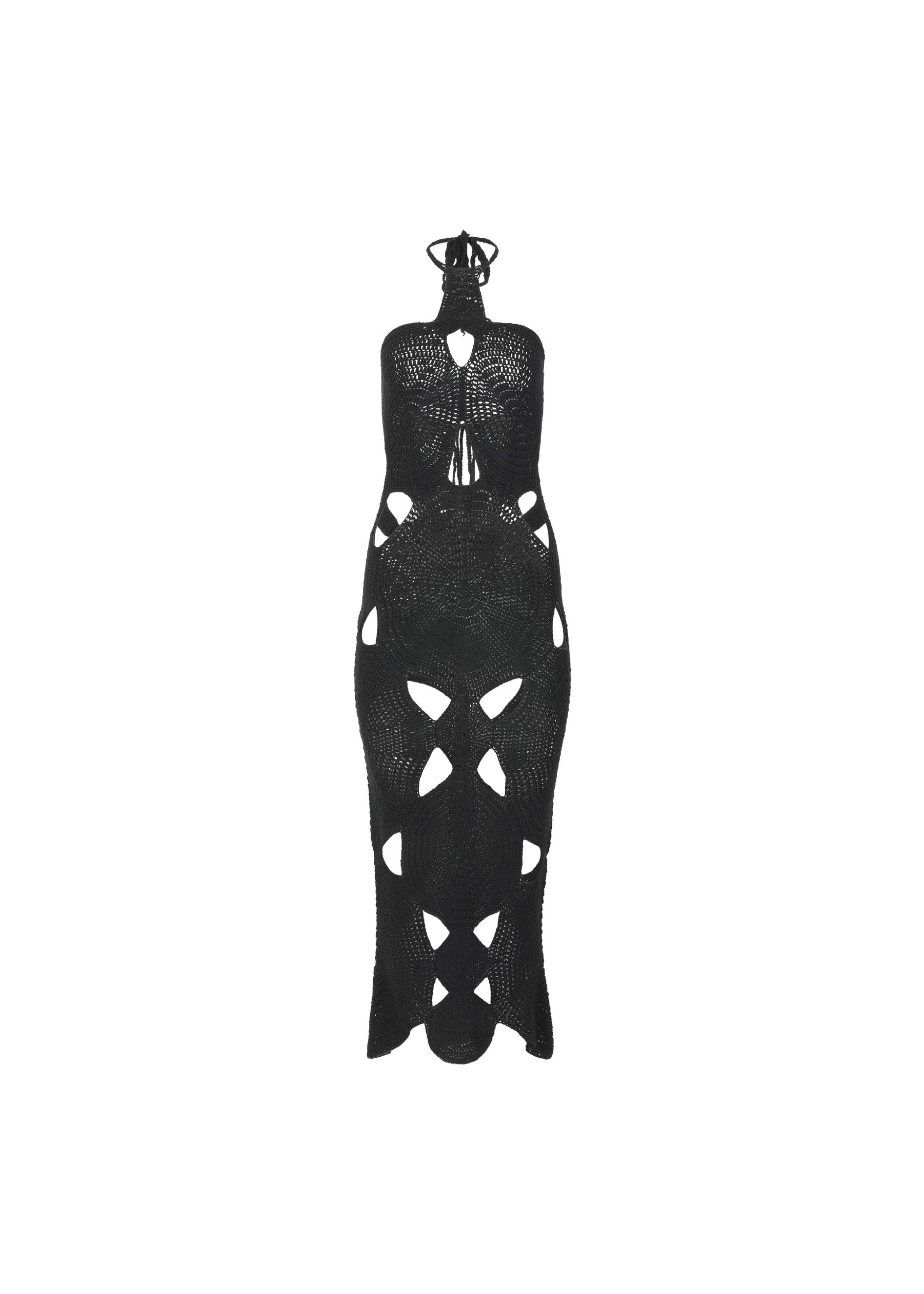 Isla Crochet Dress in Black