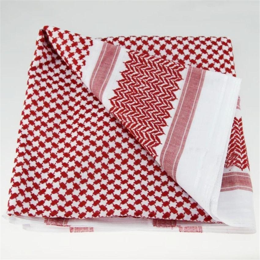 Islamic Men Traditional Costumes Men Plaid Hat Head Scarf Turban Muslim Hijabs Ramadan Pray Caps Unisex Scarves Tassel Desert Arab Keffiyeh Shawl Scarf Military Shemagh Tactical Desert Keffiyeh Head Neck Scarf Arab Wrap with Tassel