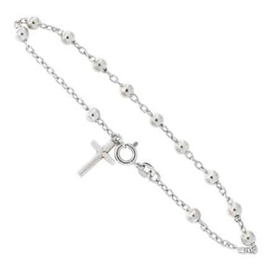 Italian 925 Sterling Silver Rosary Bracelet