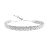 Italian Made Sterling Silver Braided Herringbone Bracelet by Verona