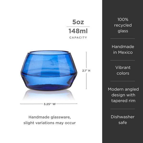 Tequila Copita Glass in Cobalt