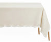 Ivory Tablecloth Rectangle - Scallop Edge Tablecloth