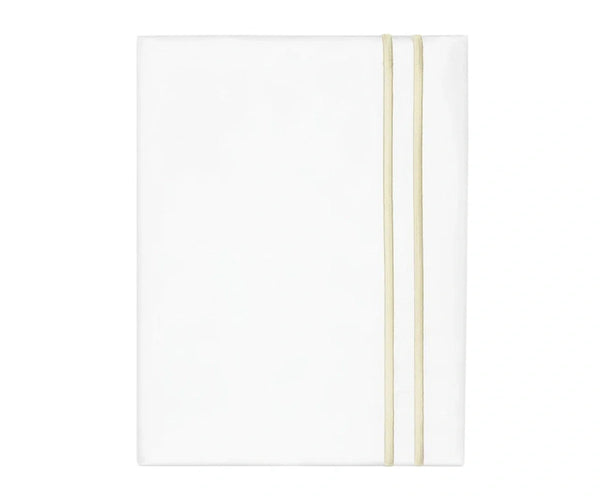 Cotton Flat Sheet - Line Embroidery