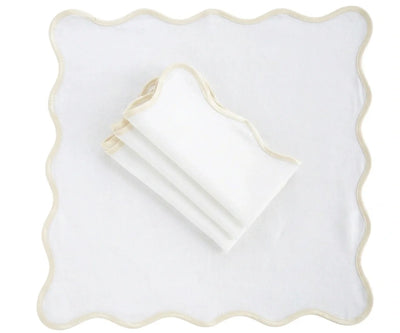 Ivory Napkins - Scalloped Edge