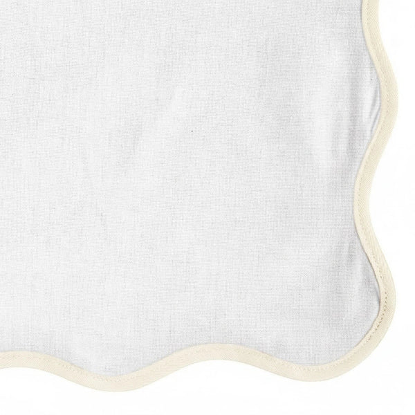 Ivory Napkins - Scalloped Edge