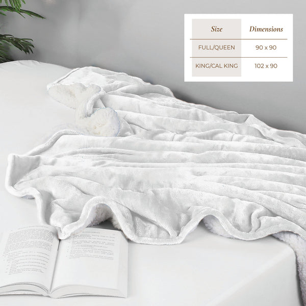 Velvet Plush Sherpa Bed Blanket - Sherpa Fleece Collection
