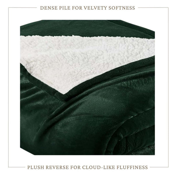Velvet Plush Sherpa Bed Blanket - Sherpa Fleece Collection