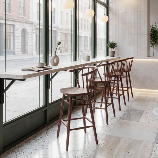 Stenger Barstool (Set of 2) Walnut