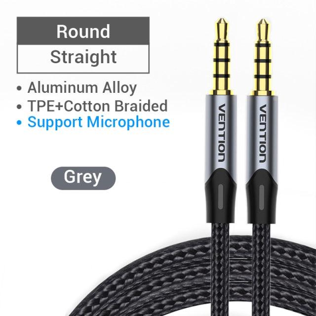 Jack 3.5mm Aux Cable  3.5mm Audio Cable Jack  Headphones Speaker Cable Male Stereo Audio Cable Fabric Braided Compatible For Headphones Smartphone Car Stereos