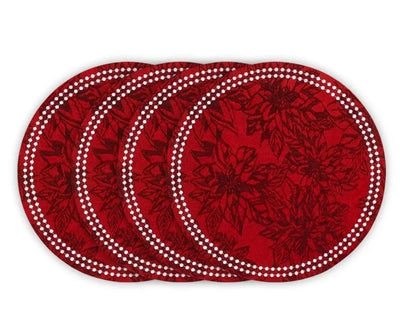 Round Fabric Placemats - Dot Trim