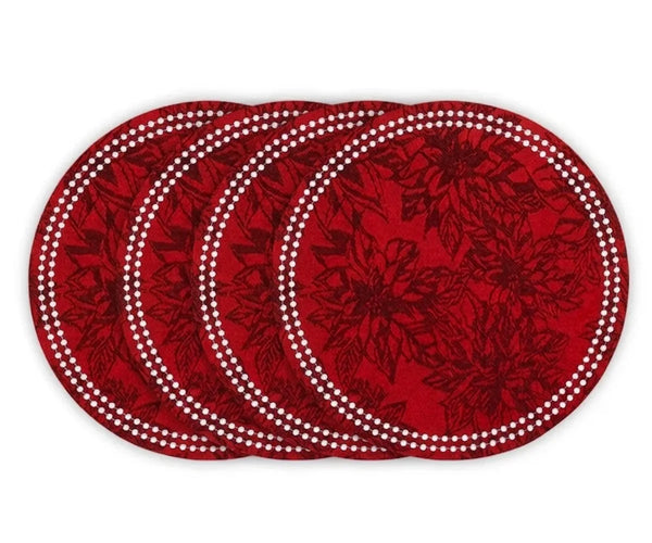 Round Fabric Placemats - Dot Trim