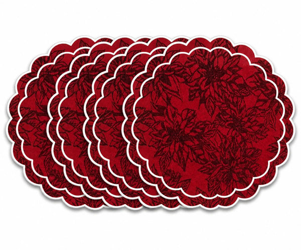Round Scalloped Placemats - Jacquard