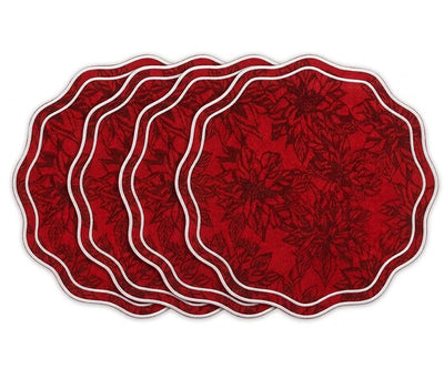 Red Circle Placemats - Damask