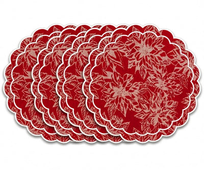 Round Scalloped Placemats - Jacquard