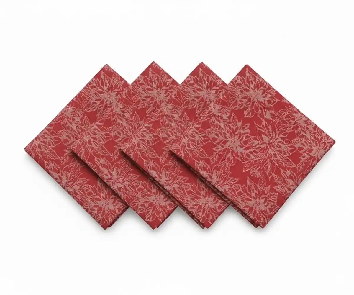 Red Napkins - Floral Napkins