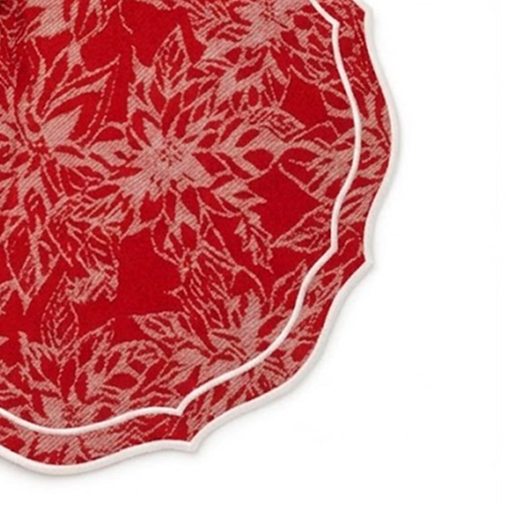 Red Fabric Placemats – Cotton Jacquard