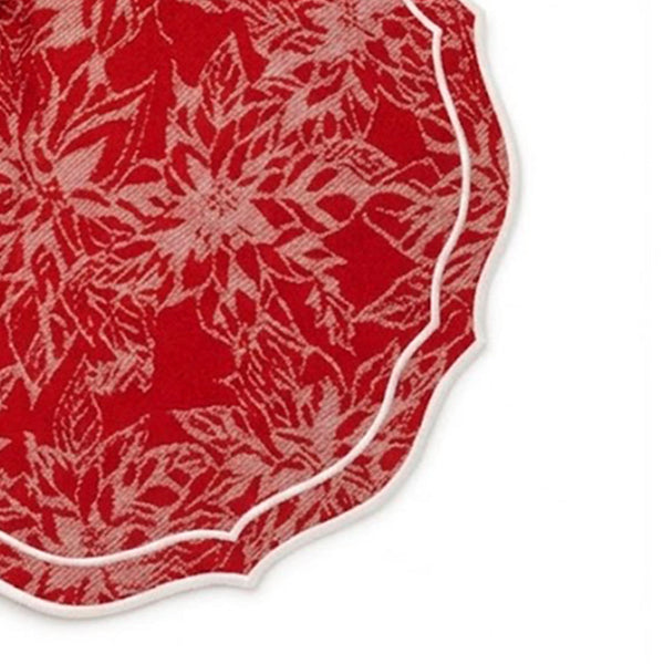 Red Fabric Placemats – Cotton Jacquard