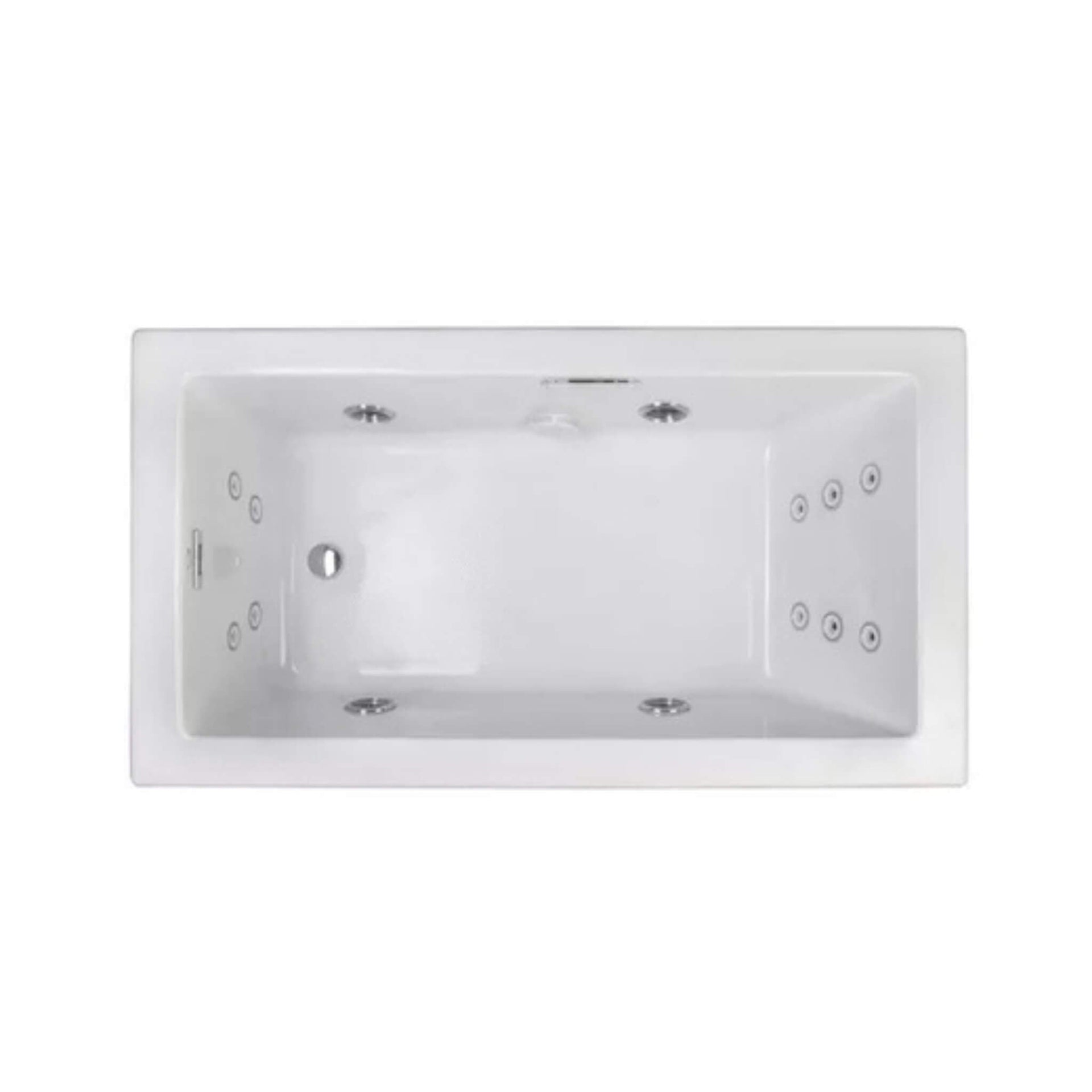 Jacuzzi Elara 72-Inch Rectangle Acrylic Drop-In Whirlpool Bath [JELA7236WLR2XX] (SAK18546)
