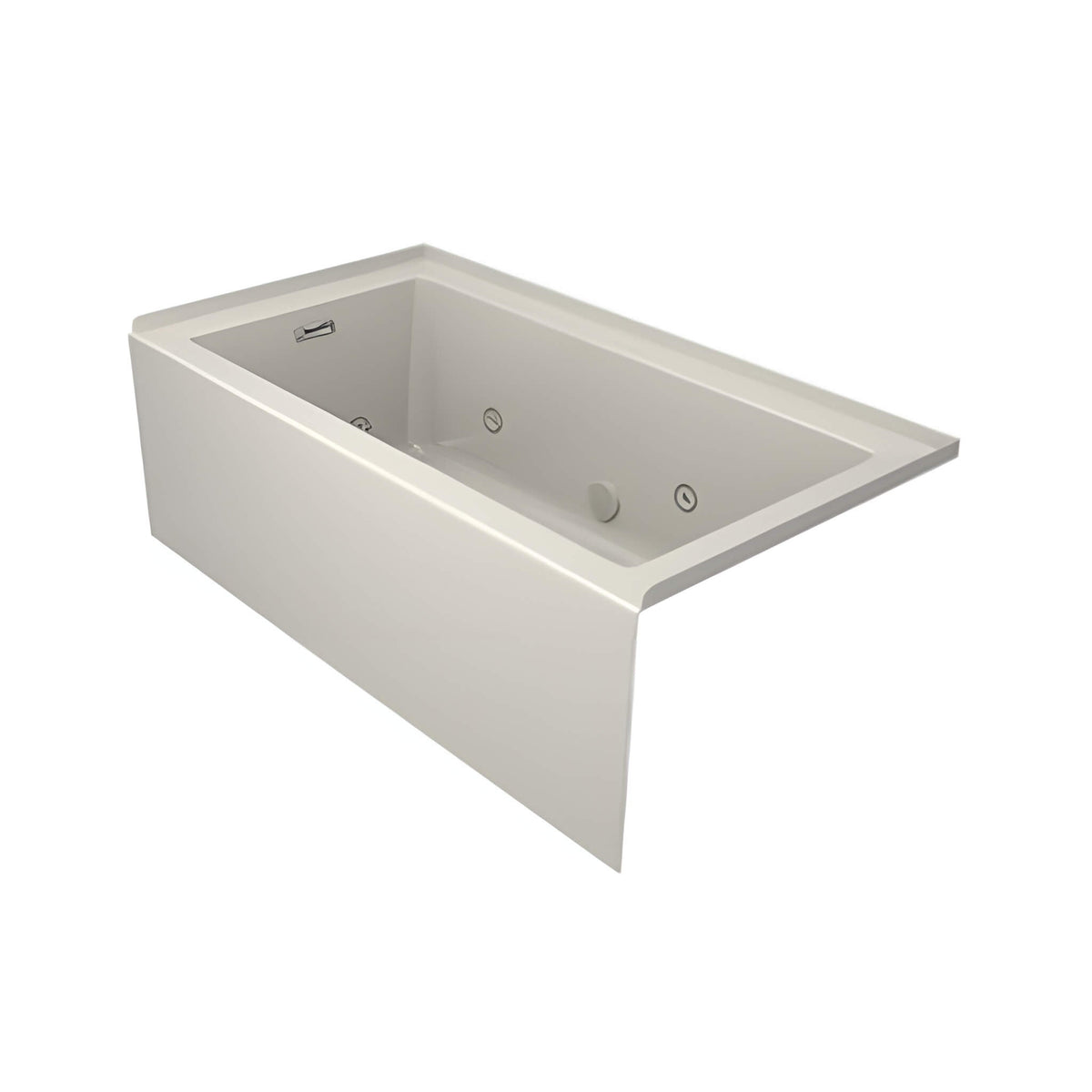 Jacuzzi Linea 60-Inch Rectangle Acrylic Whirlpool Alcove Bathtub With Left Drain (SAK68412)
