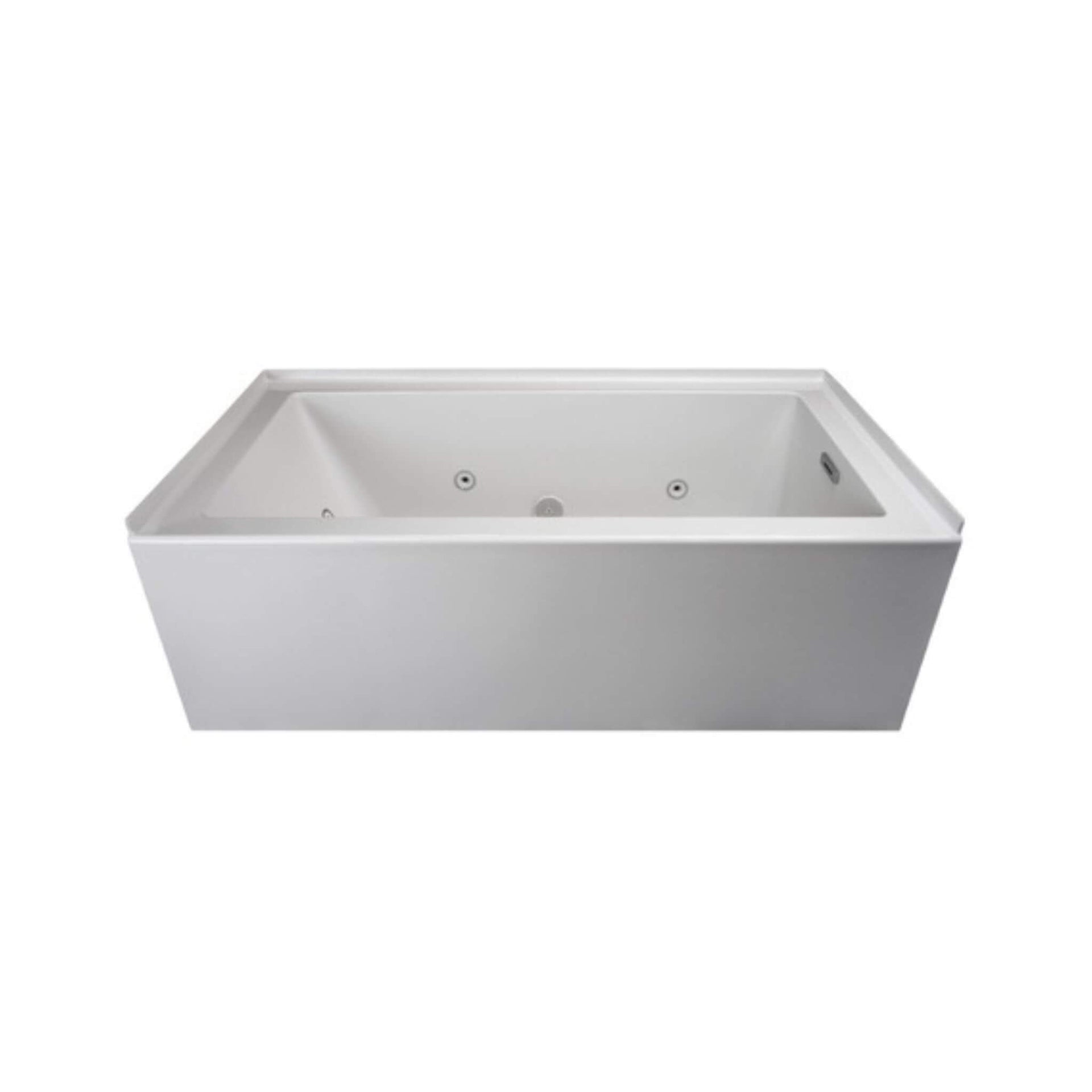 Jacuzzi Linea 60-Inch Luxury 3 Wall Alcove Whirlpool Bath With 8 Adjustable Jets [JLNS6032WRL2XXWW/YY] (SAK19326)