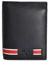Jack Abrahams Goat Nappa Leather Bi-Fold Wallet with Flip ID Case Black