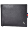 Jack Abrahams Goat Nappa Leather Bi-Fold Slim Minimalist Wallet Black