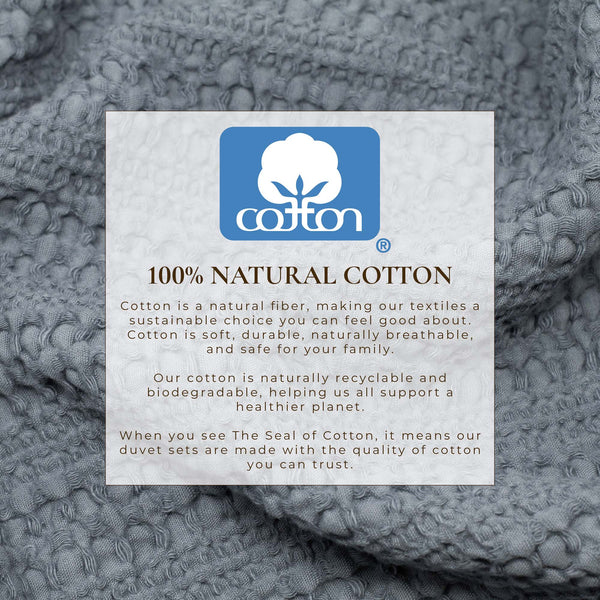 100% Cotton Honeycomb Waffle Duvet Set - Mattea Collection