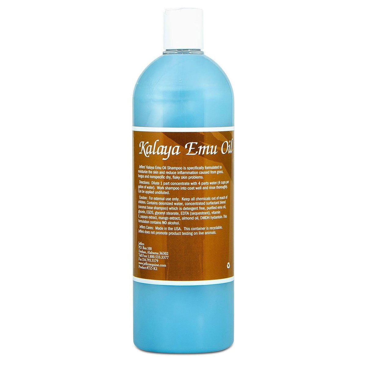 Jeffers Equine Kalaya Emu Oil Ultra Moisturizing Horse Shampoo