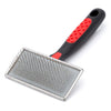 Jeffers Non-Slip Slicker Pet Grooming Brushes - Black/Red / Medium