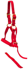 Jeffers Nylon "Grow With Me" Weanling Horse Halter - Red / Foal to Weanling / 3/4"