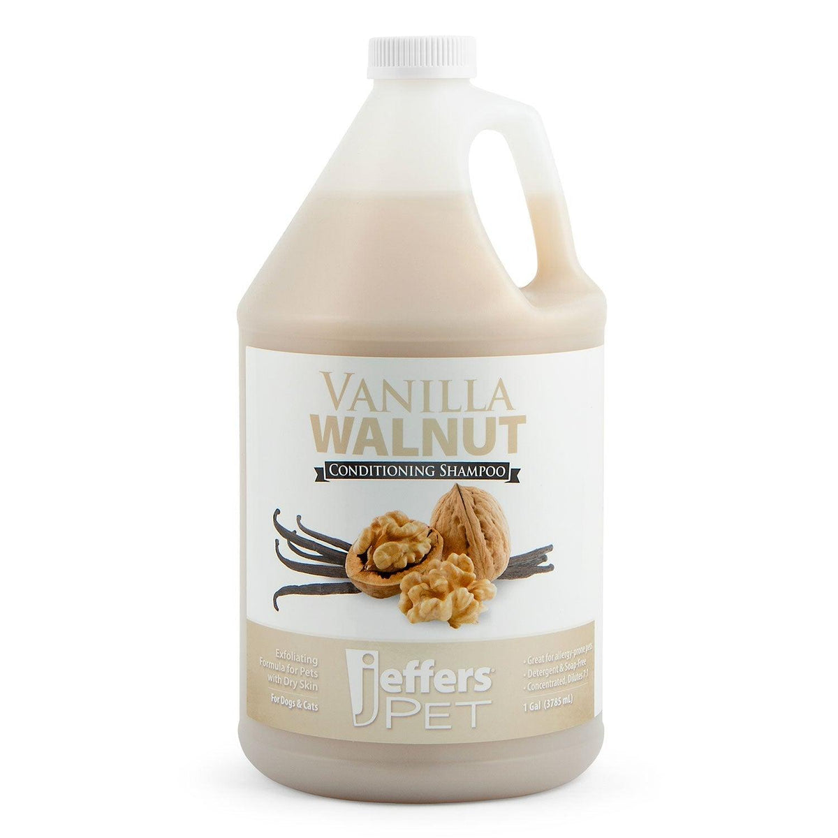 Jeffers Pet Vanilla Walnut Exfoliating Dog & Cat Conditioning Shampoo