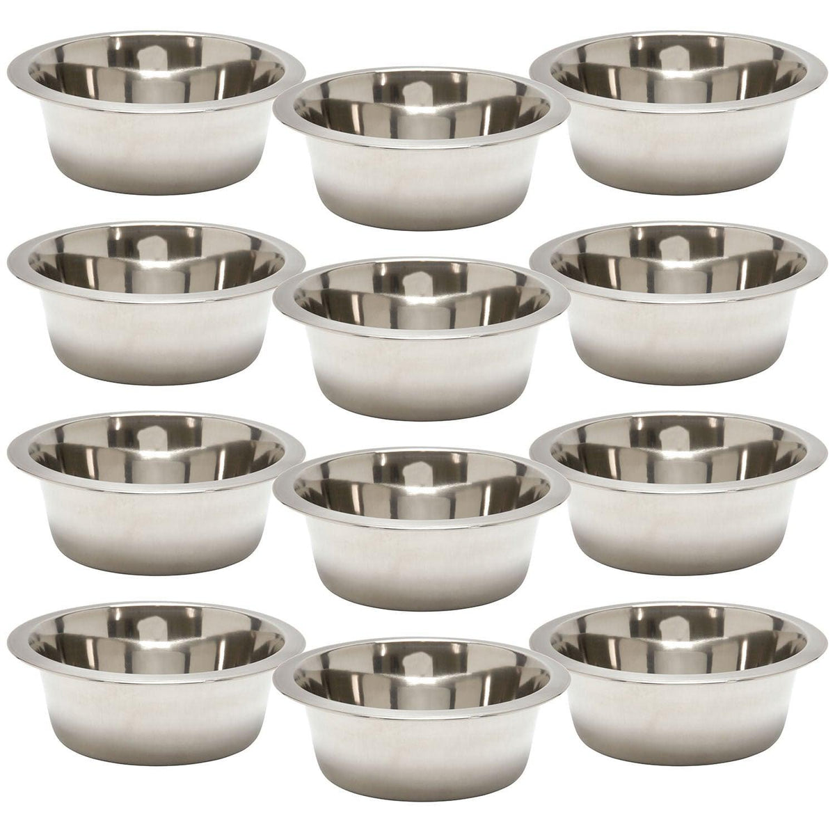 Jeffers Standard-Weight Stainless Steel Food & Water Pet Bowls