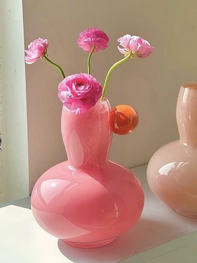 Jelly Bean Bud Vase - Whimsical Dopamine Centerpiece Vase for Gorgeous Tablescape